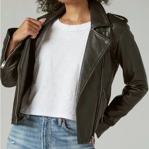 Lucky Brand Leather Moto Jacket